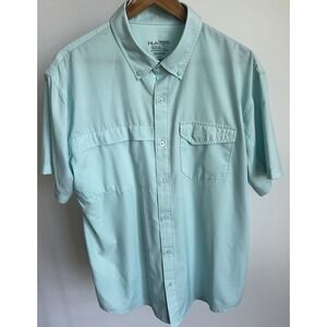Huk Shirt Men's Large Tide Point Fishing Button Down Vented Performance Guide